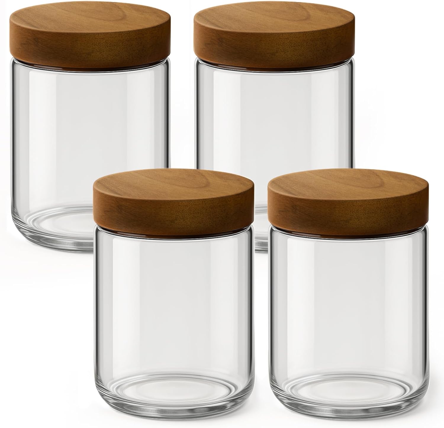 Meal Prep Jars With Lids - 16oz 4 Pack Overnight Oats Containers