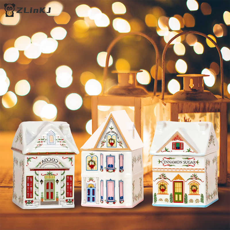 Spice Jar Labels - ▶1PCS Holiday Village Spice House Set,