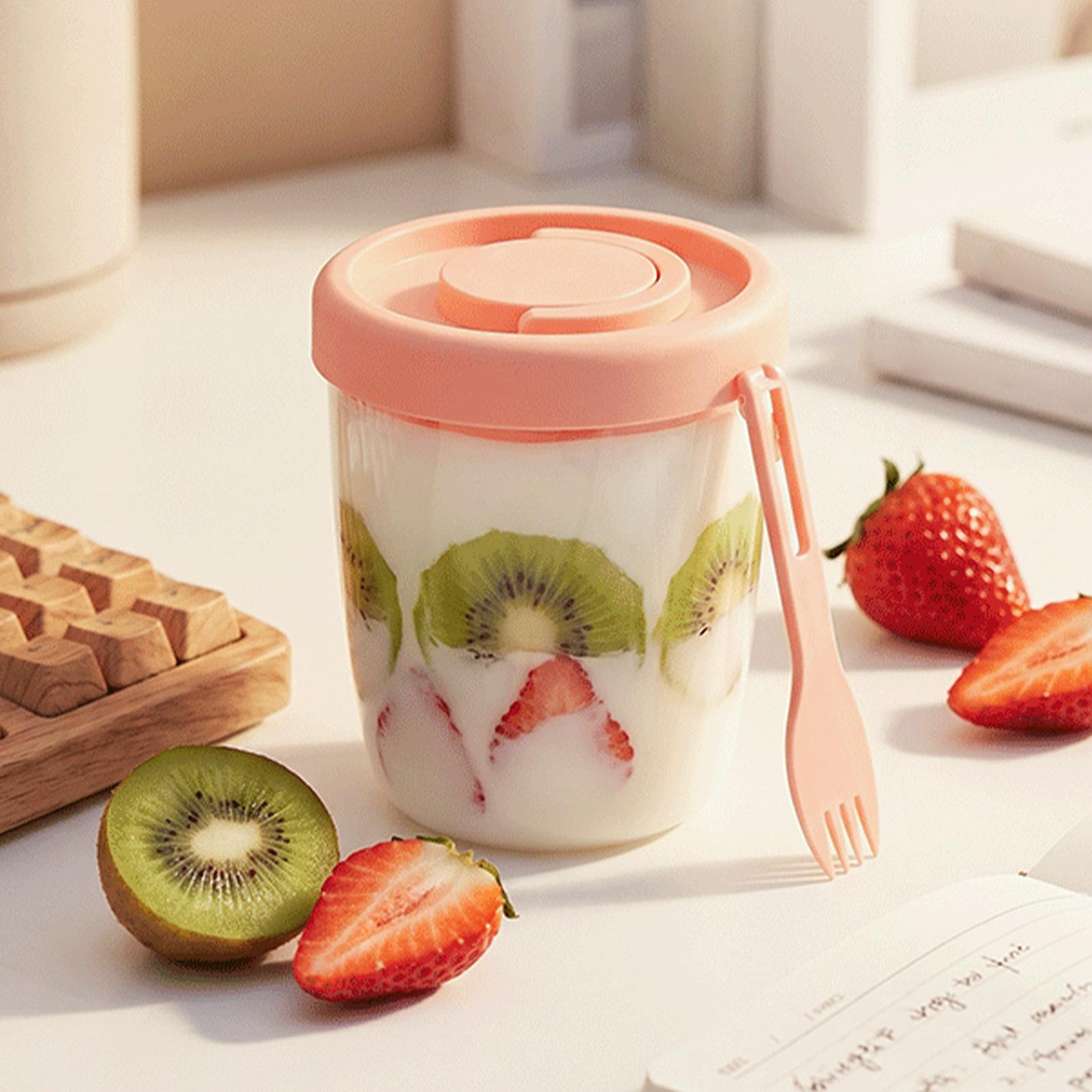 Meal Prep Jar - Yogurt Cups With Lids Double Wall