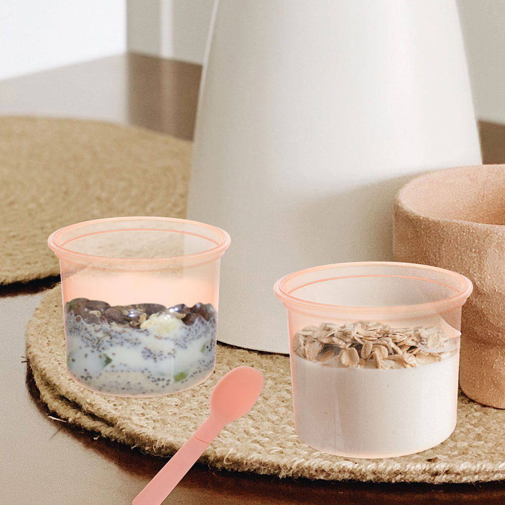 Meal Prep Jars With Lids - 2Pcs Overnight Oats Jar Set Premium