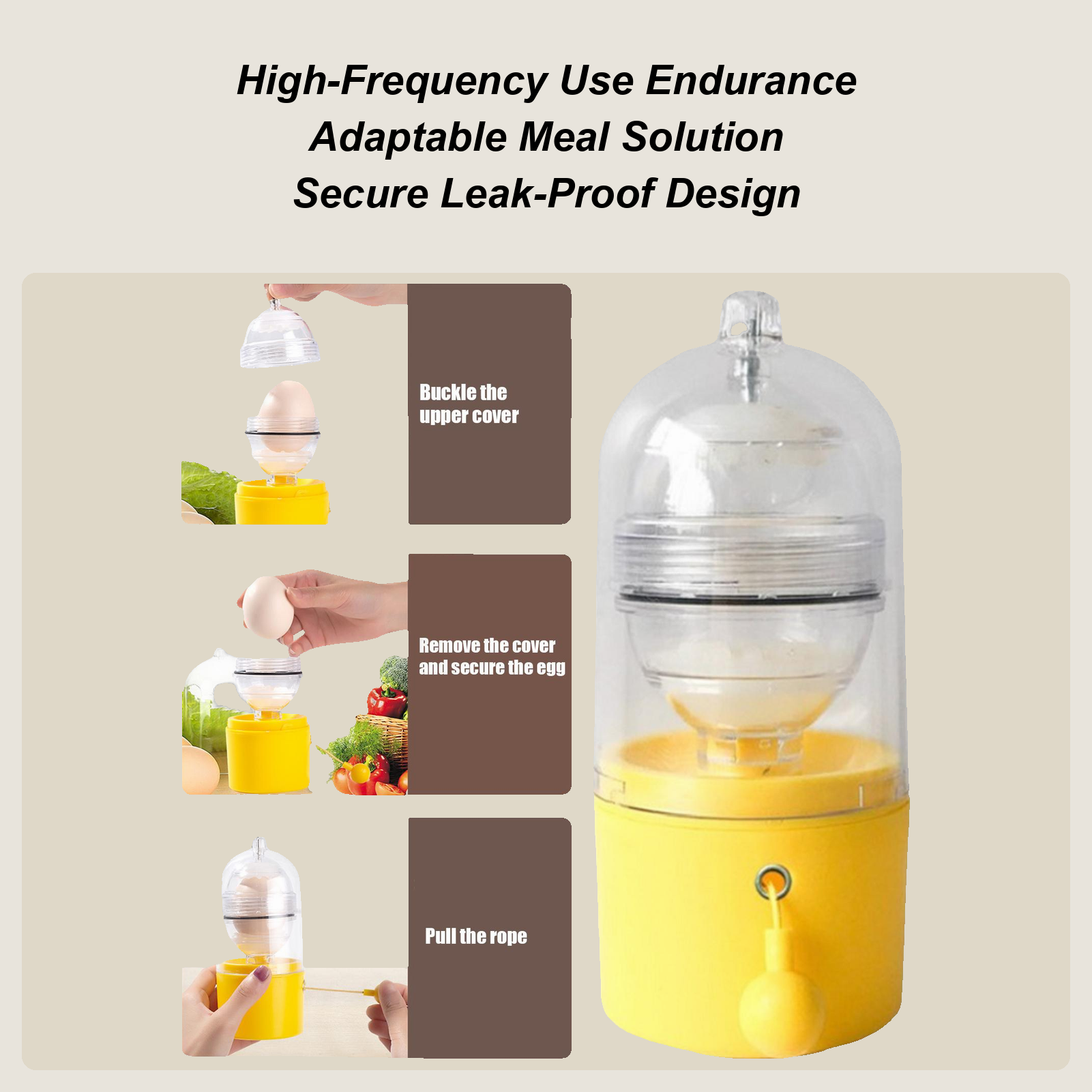 Meal Prep Egg - Egg Yolk Mixer Spinner Hand Powered