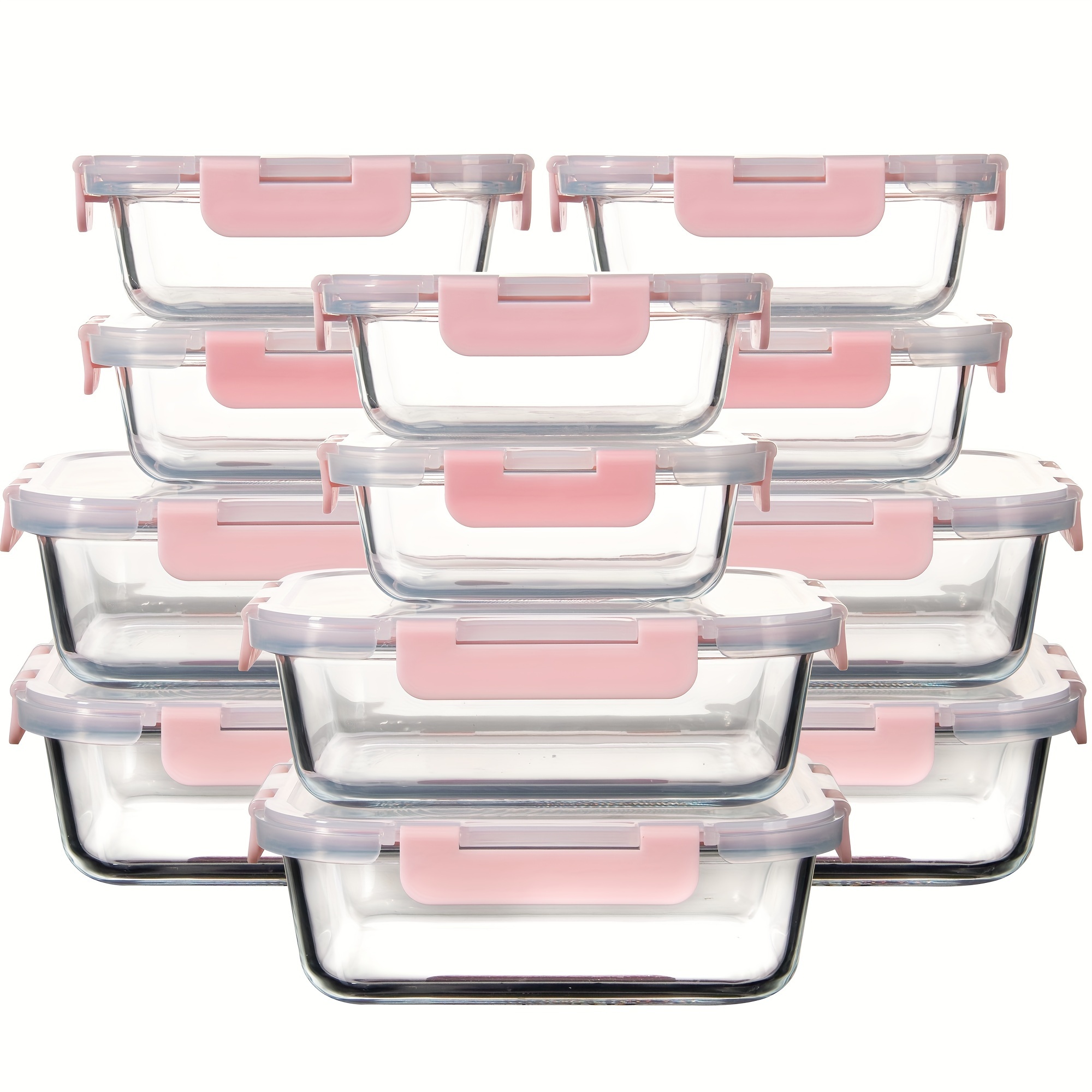Meal Prep Chia Pudding - 24pcs (12 Lids+12 Glass Bowl) Borosilicate