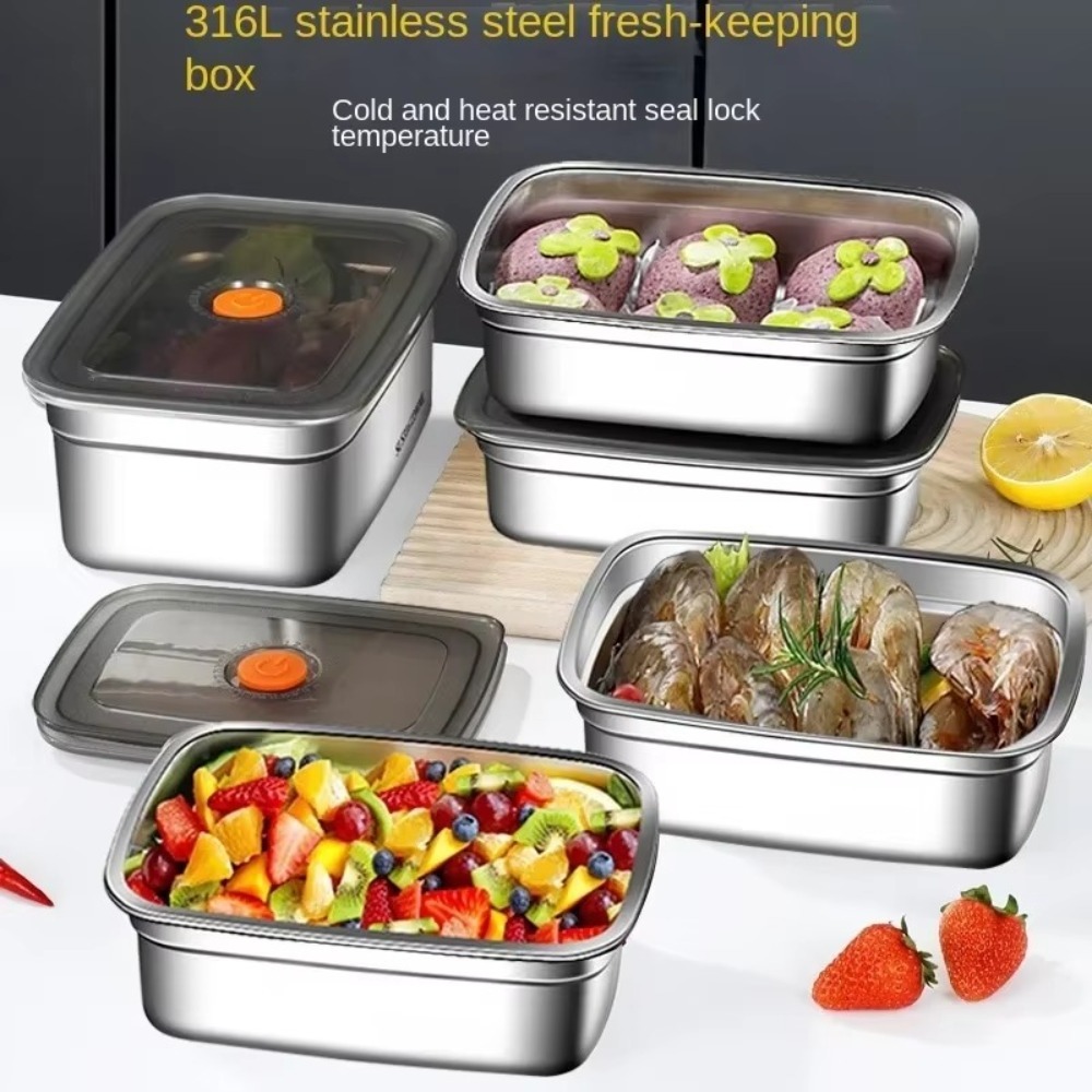Meal Prep Microwave - Stainless Steel Camping Lunch Box Leak-proof