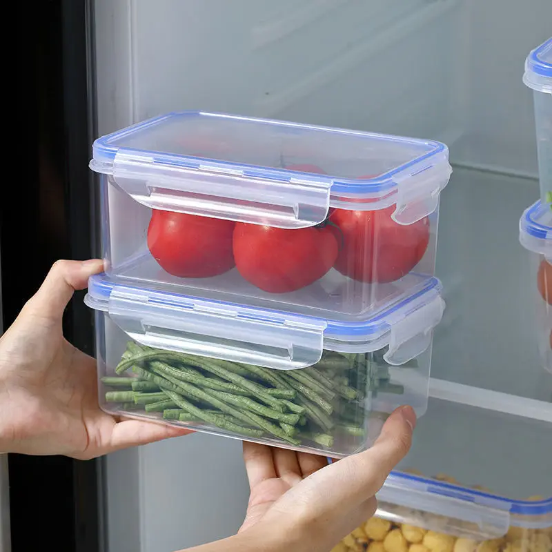 Meal Prep Microwave - Kitchen Refrigerator Sealed Rectangular Refrigerator Storage