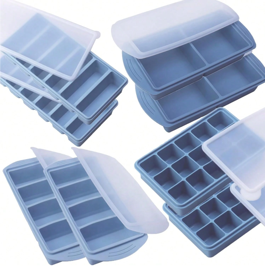 Meal Prep Chia Pudding - Silicone Freezer Molds Gift Set, with