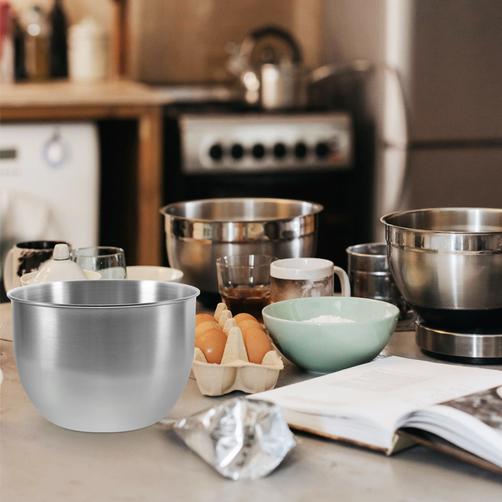 Meal Prep Egg - Large Stainless Steel Mixing Bowl Deep