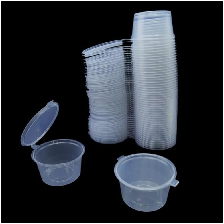Meal Prep Jar - Disposable Clear Plastic Sauce Cups with