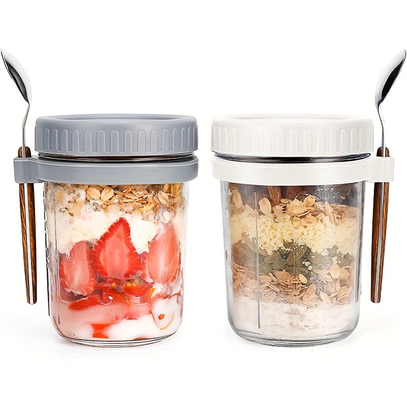 1pc/2pcs Glass Oatmeal Cup, Ov - đánh giá và giá Meal Prep Jar