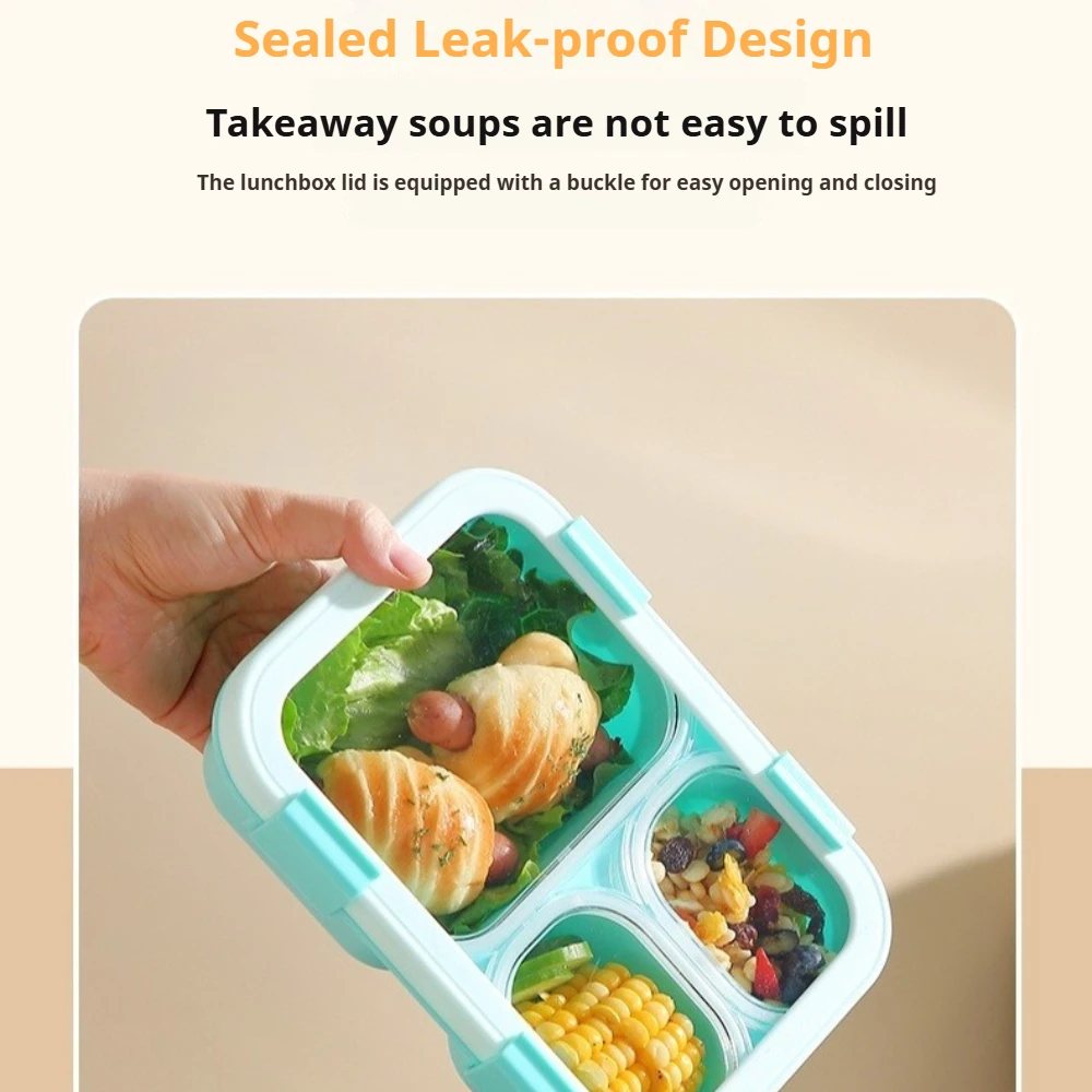 Lunch Box with Lids 3 Compartm - đánh giá và giá Meal Prep Jars With Lids