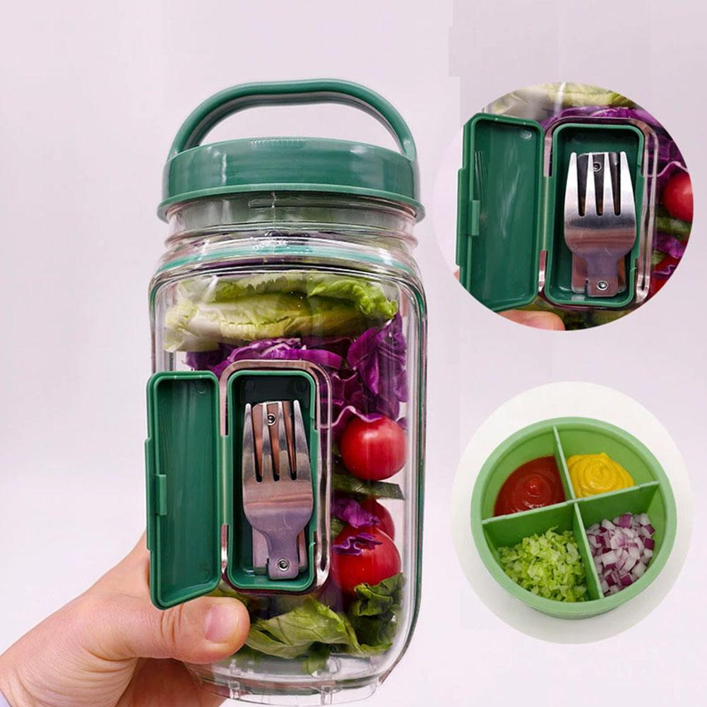 Portable Salad Container Jar w - đánh giá và giá Meal Prep Jar