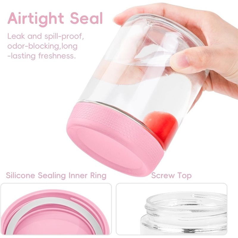 A26F-Glass Jars With Airtight  - đánh giá và giá Meal Prep Jars With Lids