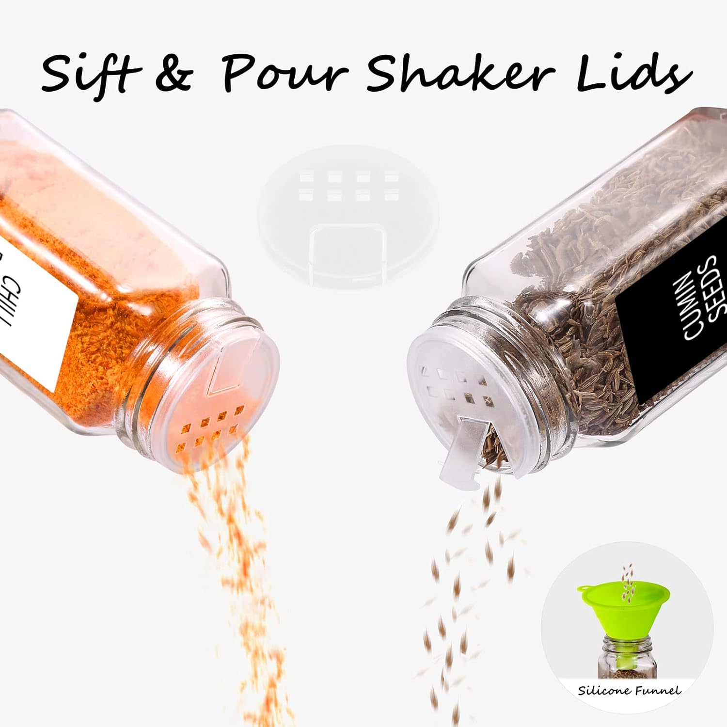12Pcs Glass Spice Jars with La - đánh giá và giá Spice Jar Labels