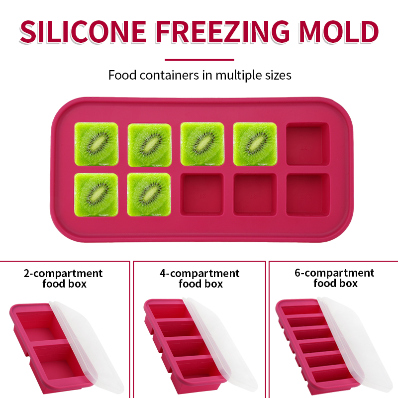 2 Or 3-Piece Silicone Freezer  - đánh giá và giá Meal Prep Chia Pudding
