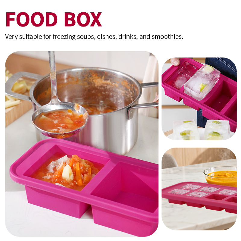 2 Or 3-Piece Silicone Freezer  - đánh giá và giá Meal Prep Chia Pudding