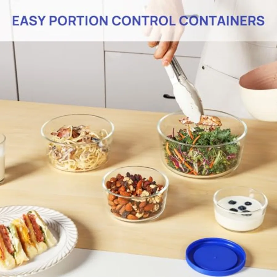 4 Pack Glass Bowls with Lids 1 - đánh giá và giá Meal Prep Microwave