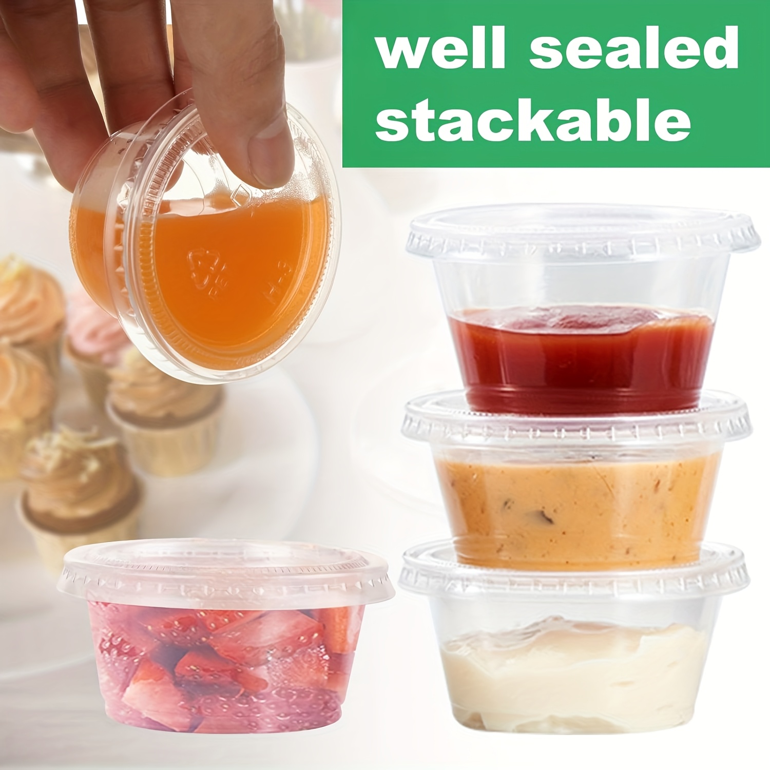 50/100pcs Disposable Sauce Sea - đánh giá và giá Meal Prep Jar