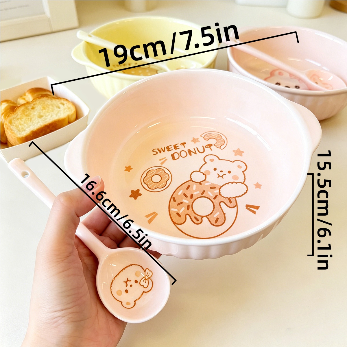 7.5 Inch Cute Cartoon Bear Rab - đánh giá và giá Meal Prep Microwave