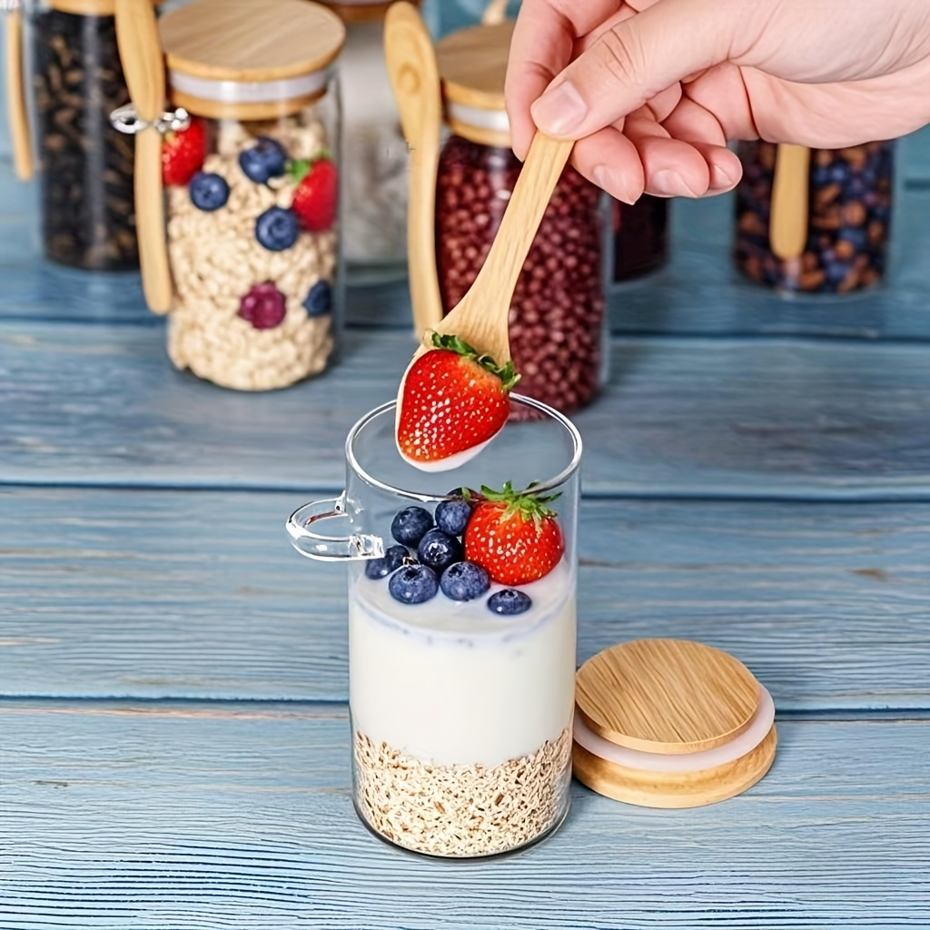 4/8/12Pcs, Oatmeal Breakfast C - đánh giá và giá Meal Prep Jars With Lids
