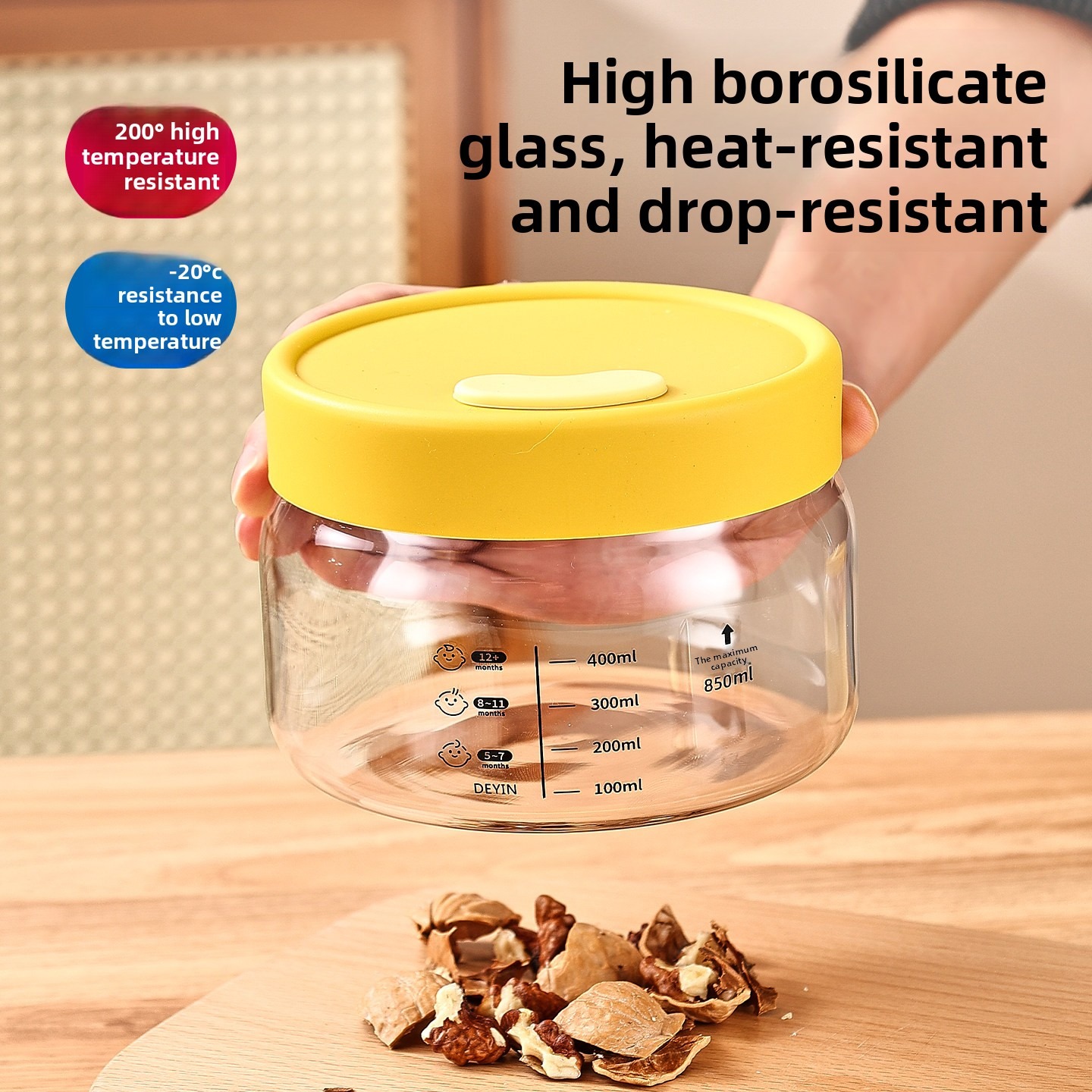 Borosilicate Glass Food Storag - đánh giá và giá Meal Prep Jars With Lids