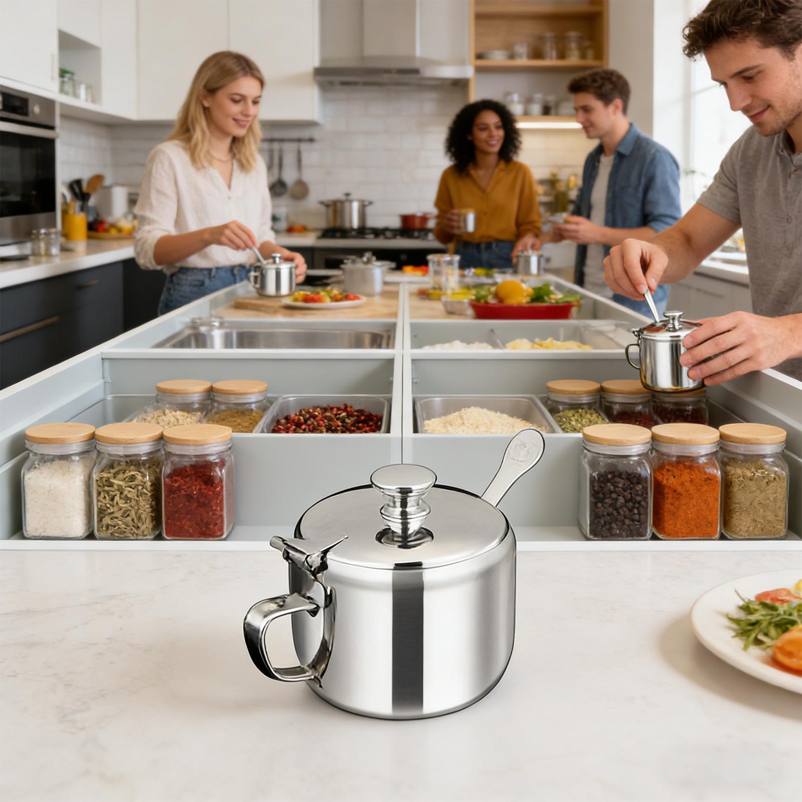 Kitchen Condiment Box Non Slip - đánh giá và giá Meal Prep Jars With Lids