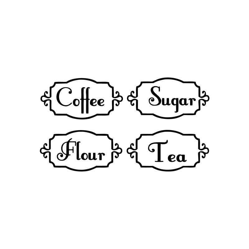 Nhà Bếp Nhãn, Bộ 4 Bếp Bình Hộ - đánh giá và giá Spice Jar Labels