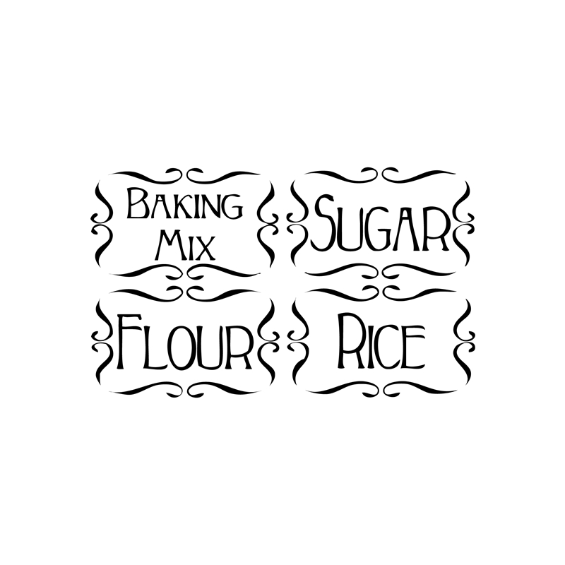 Nhà Bếp Nhãn, Bộ 4 Bếp Bình Hộ - đánh giá và giá Spice Jar Labels