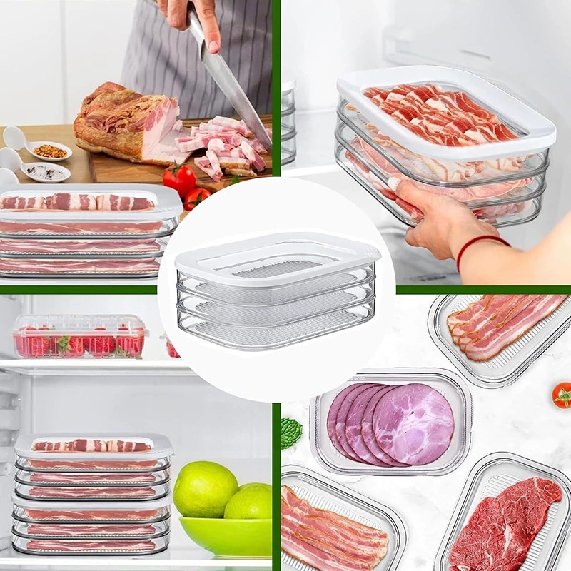 Clear Lid Stackable Refrigerat - đánh giá và giá Meal Prep For Cutting