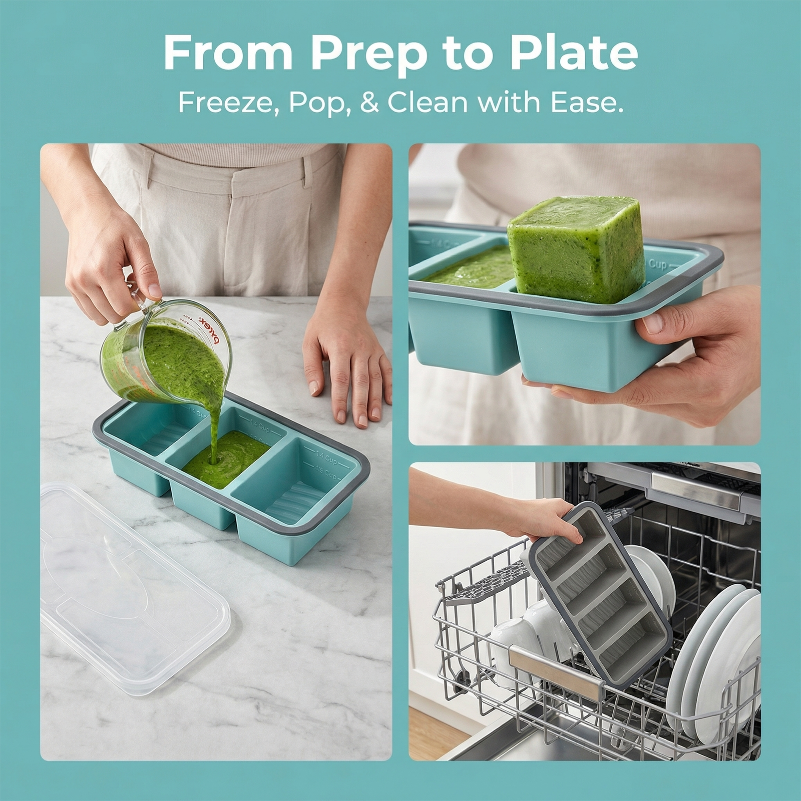 Soup Cube Tray With Lid Silico - đánh giá và giá Meal Prep Frozen Food