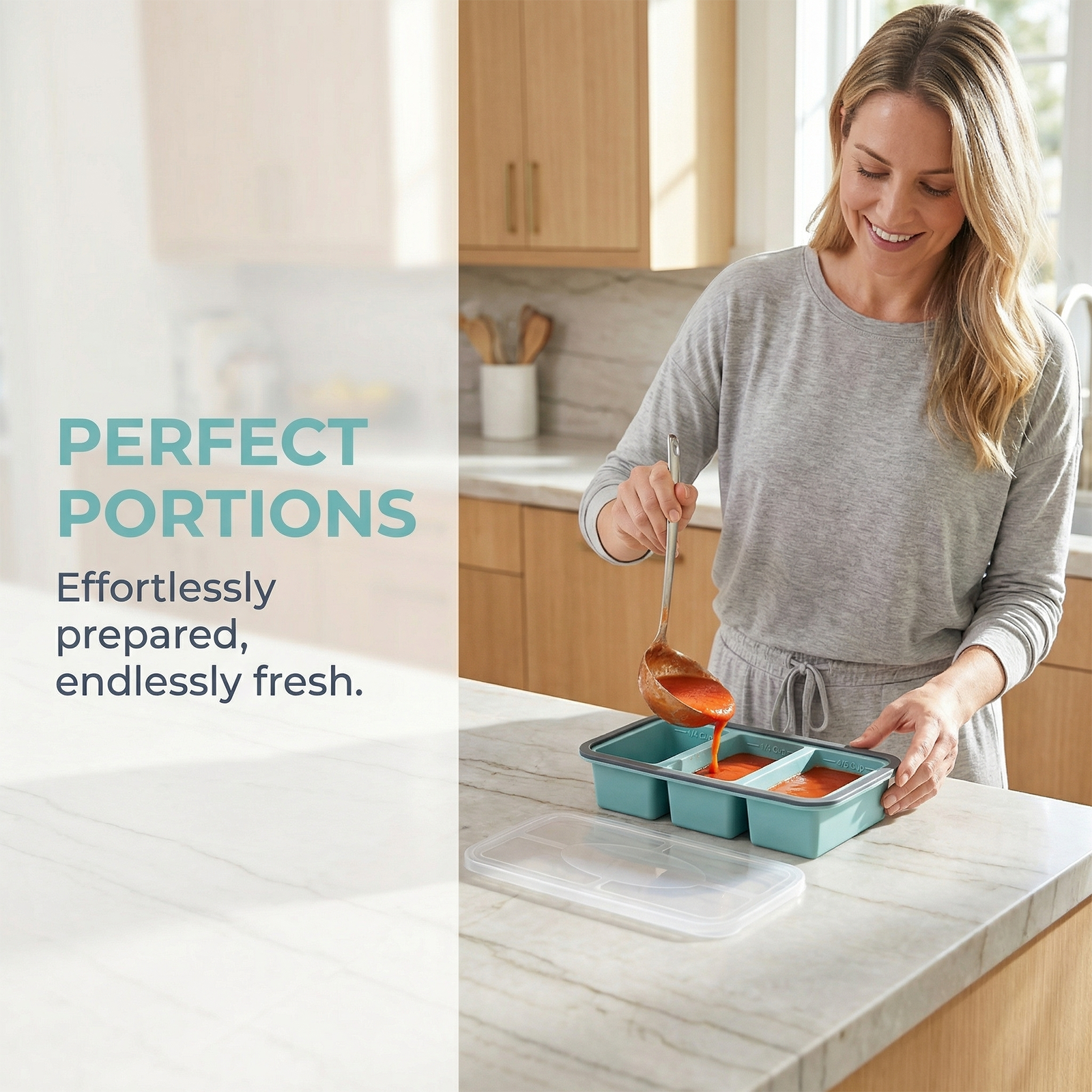 Soup Cube Tray With Lid Silico - đánh giá và giá Meal Prep Frozen Food