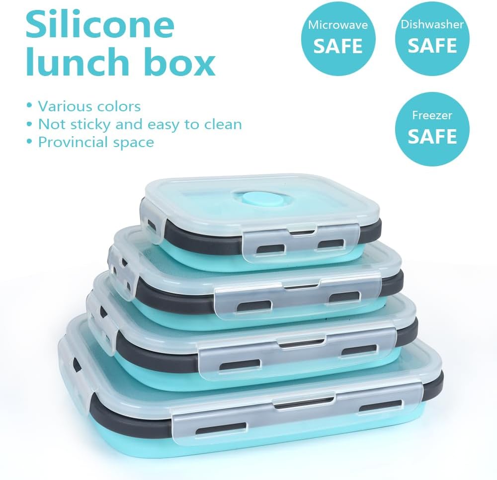 4PS Collapsible Food Storage C - đánh giá và giá Meal Prep Chia Pudding