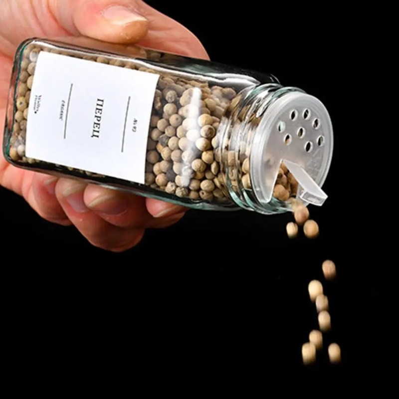 Square Spice Jars Set with Woo - đánh giá và giá Spice Jar Labels