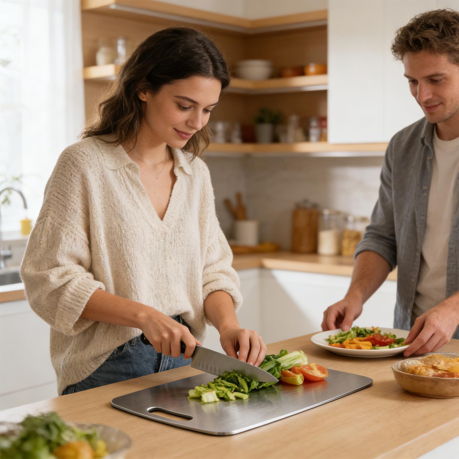 Stainless Steel Chopping Board - đánh giá và giá Meal Prep For Cutting