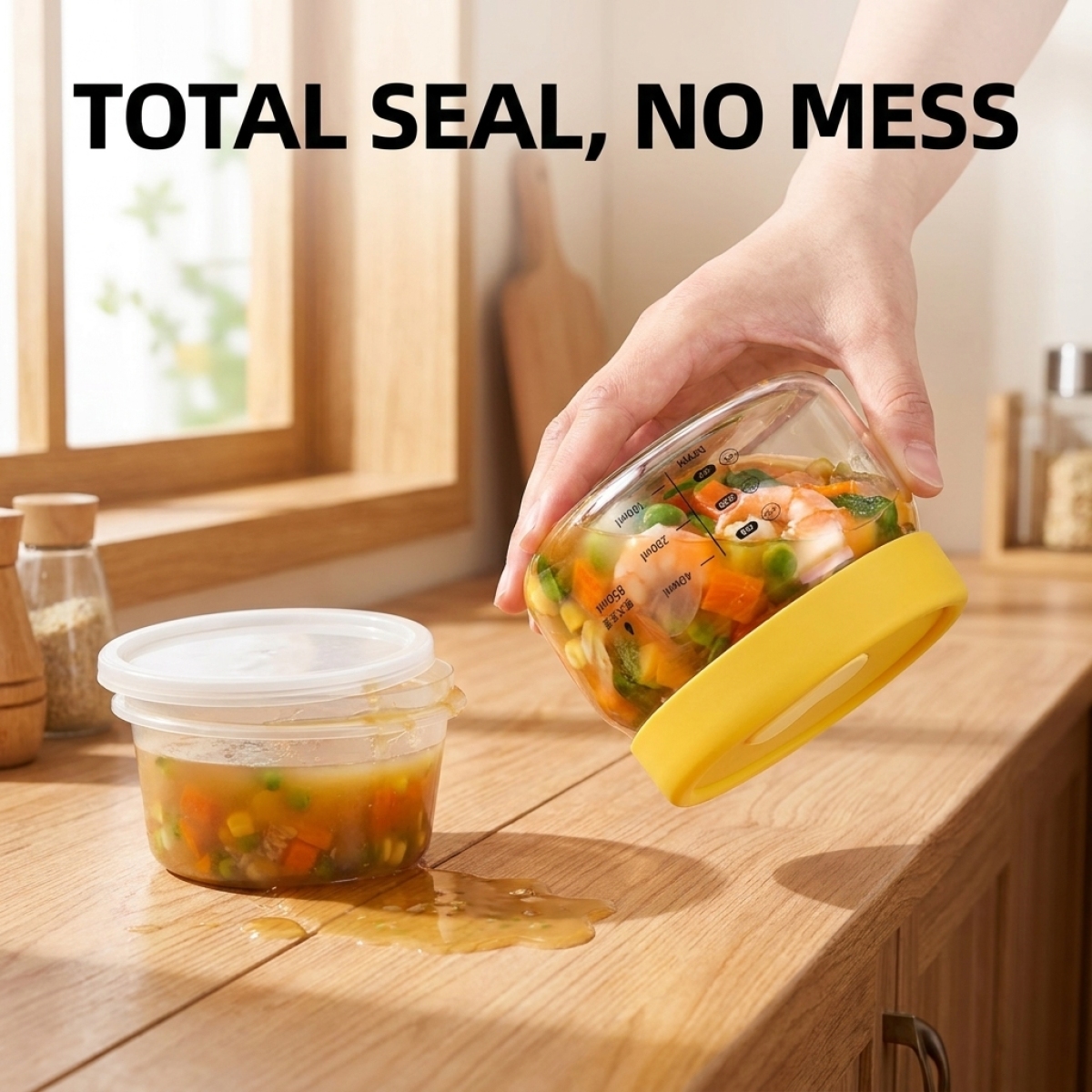 Leakproof Glass Food Storage C - đánh giá và giá Meal Prep Jars With Lids