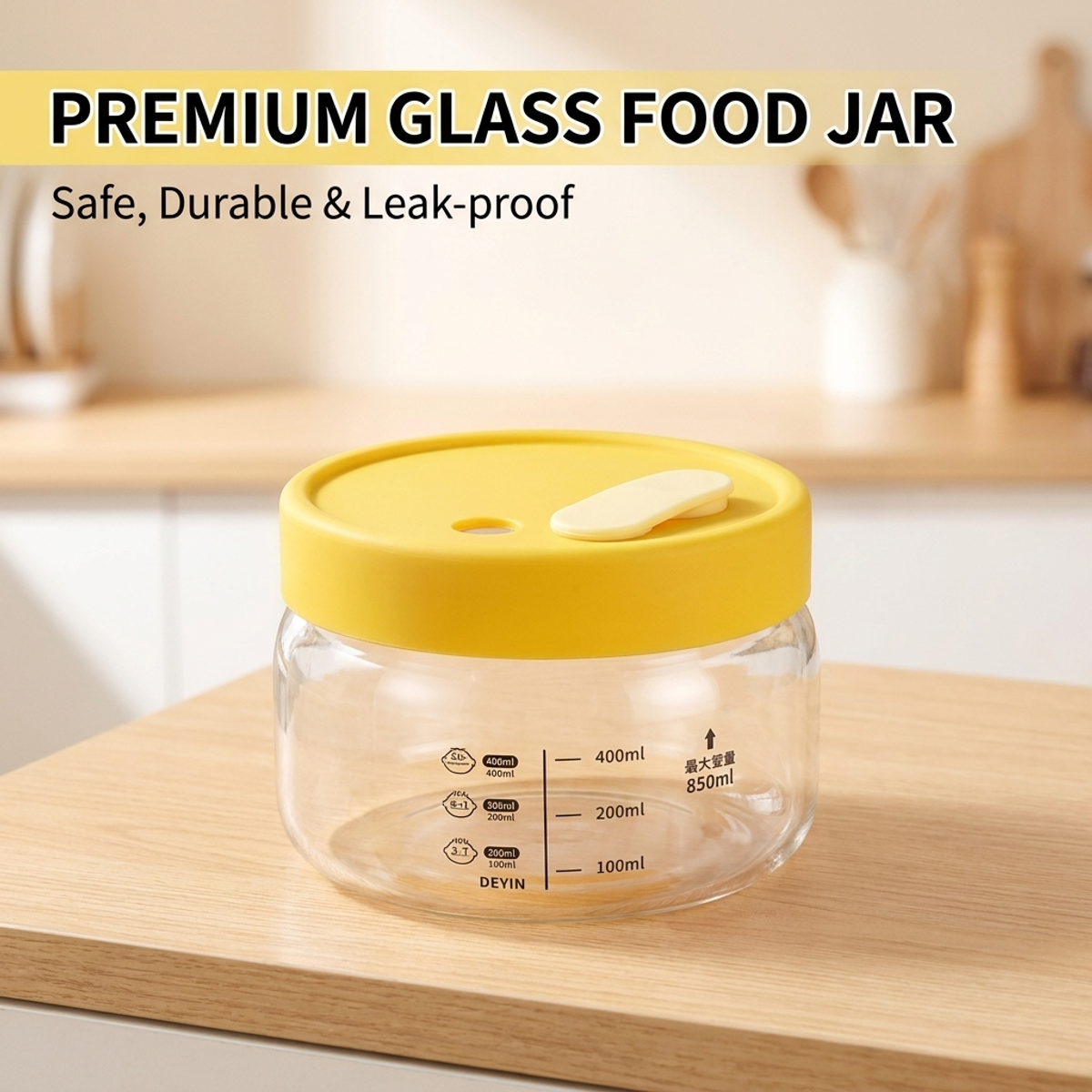 Leakproof Glass Food Storage C - đánh giá và giá Meal Prep Jars With Lids