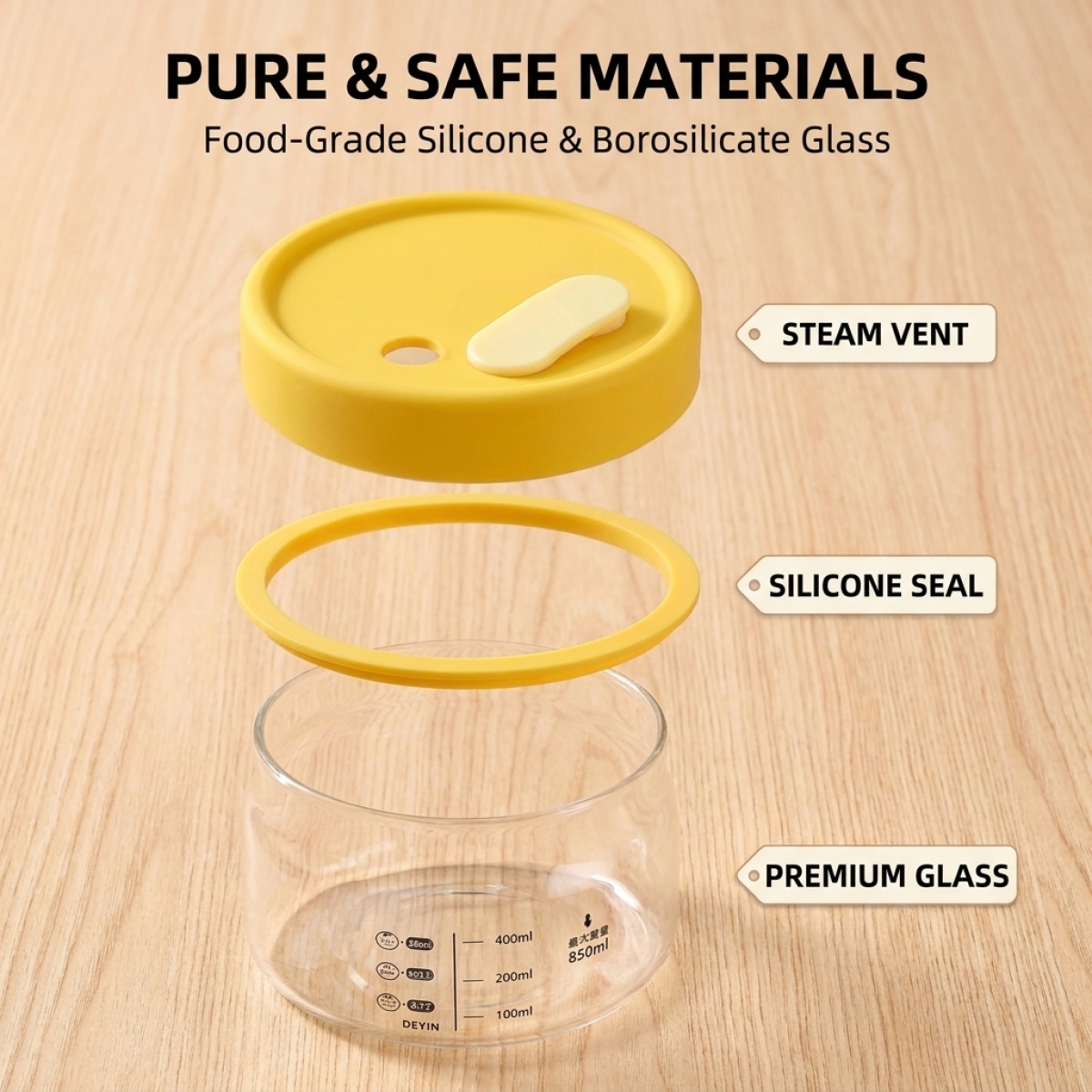 Leakproof Glass Food Storage C - đánh giá và giá Meal Prep Jars With Lids
