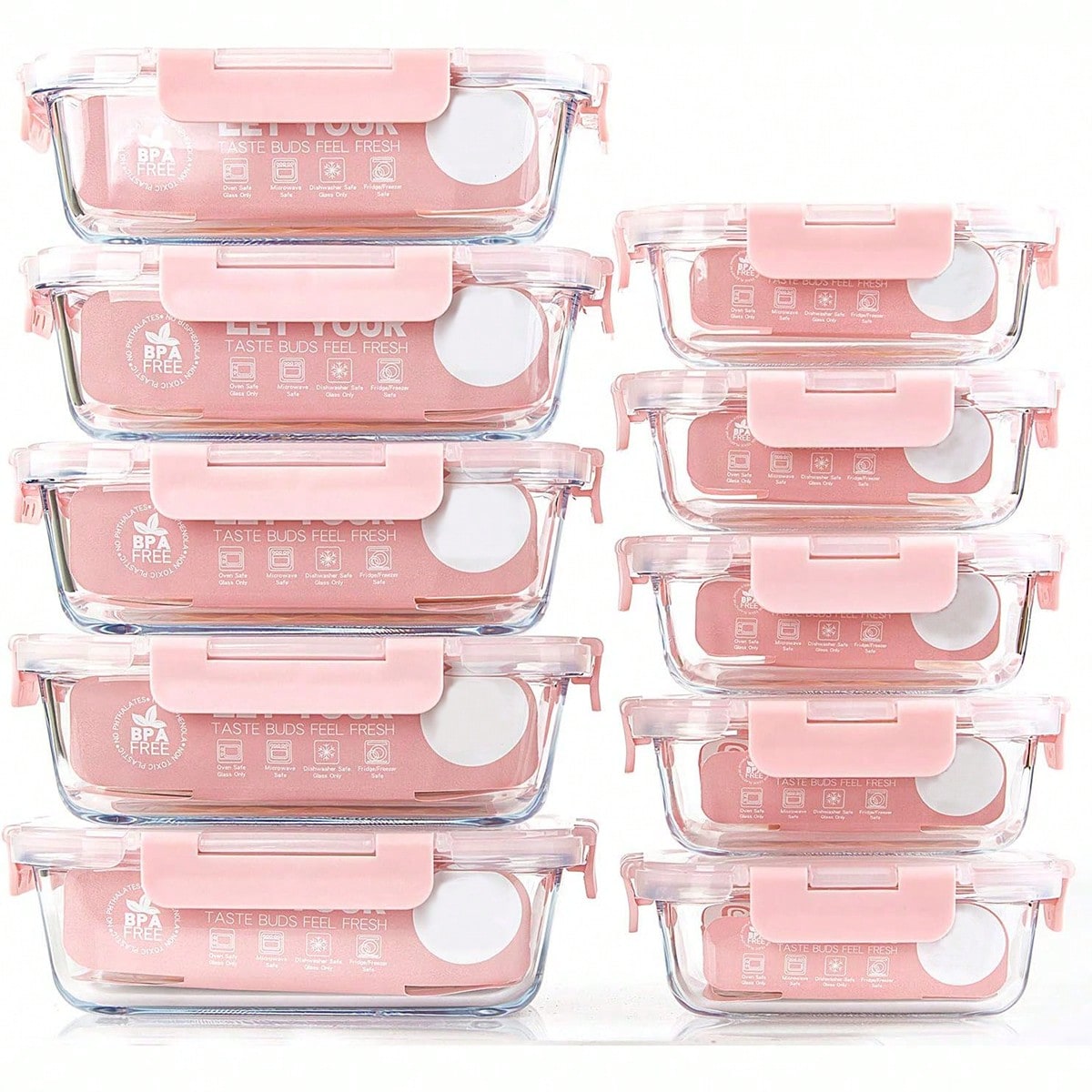 10 Pack Glass Meal Prep Contai - đánh giá và giá Meal Prep Microwave