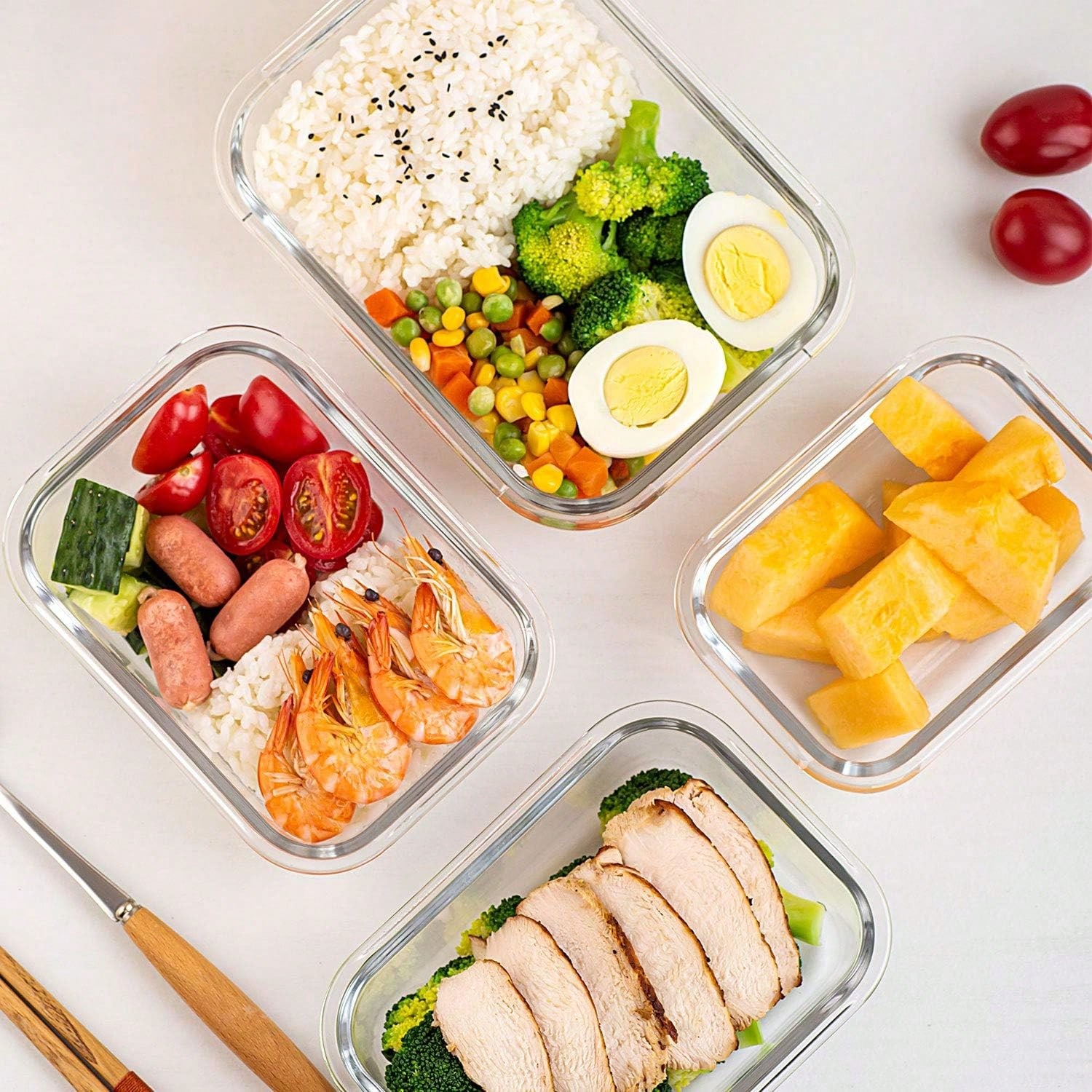 10 Pack Glass Meal Prep Contai - đánh giá và giá Meal Prep Microwave