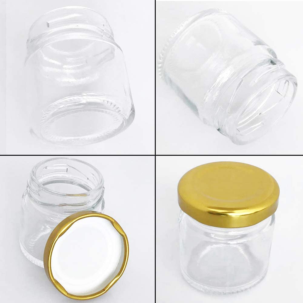 Glass Jars with Gold Lids, Min - đánh giá và giá Spice Jar Labels