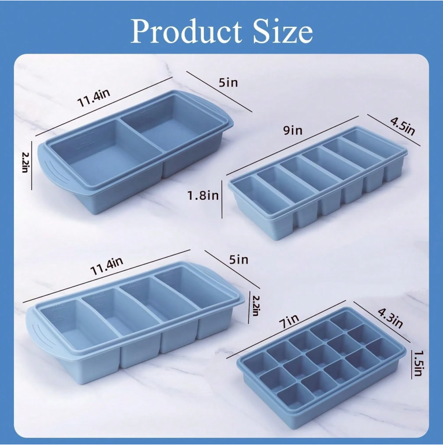Silicone Freezer Molds Gift Se - đánh giá và giá Meal Prep Chia Pudding