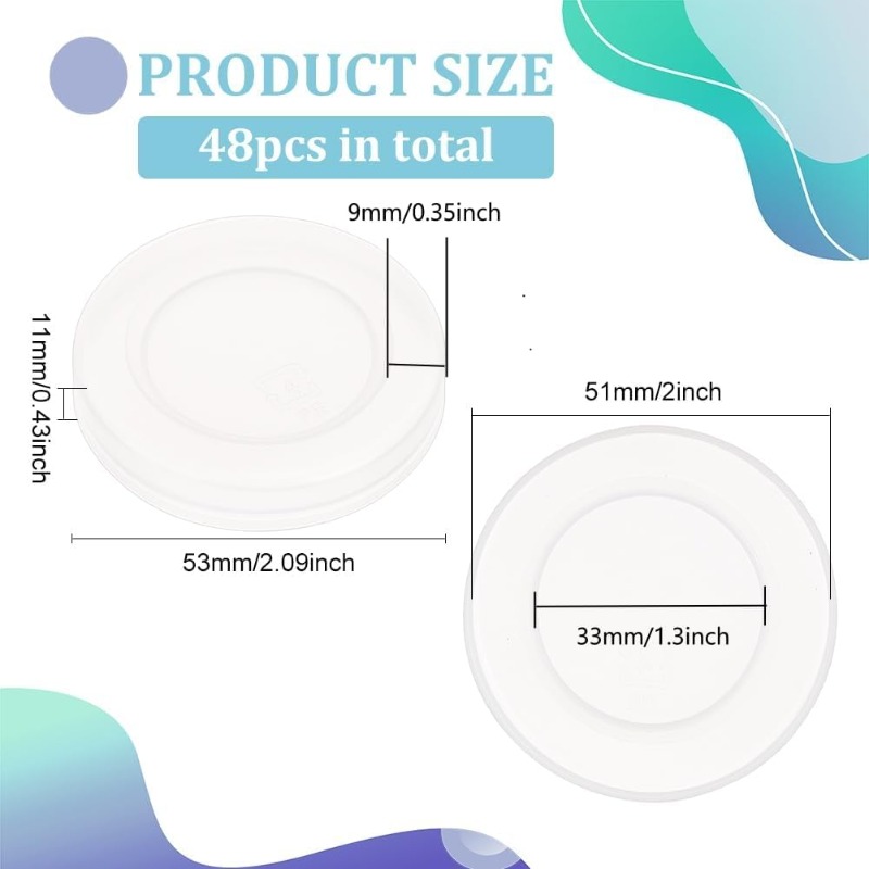48 Pcs 2inch Yogurt Jar Lids C - đánh giá và giá Meal Prep Jar