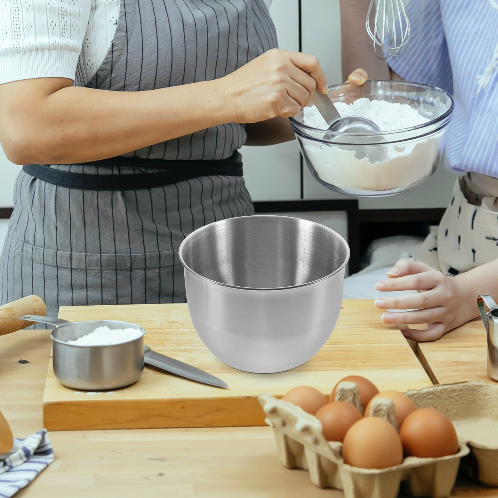 Large Stainless Steel Mixing B - đánh giá và giá Meal Prep Egg
