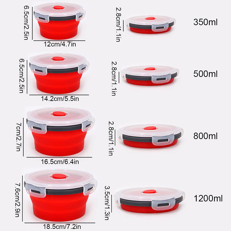Collapsible Food Storage Conta - đánh giá và giá Meal Prep Chia Pudding