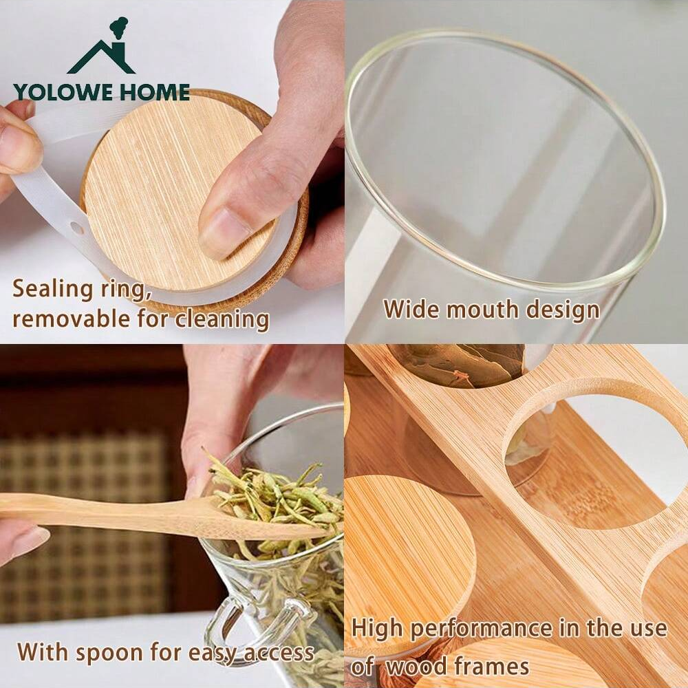 8-Piece Glass Storage Containe - đánh giá và giá Spice Jar Labels