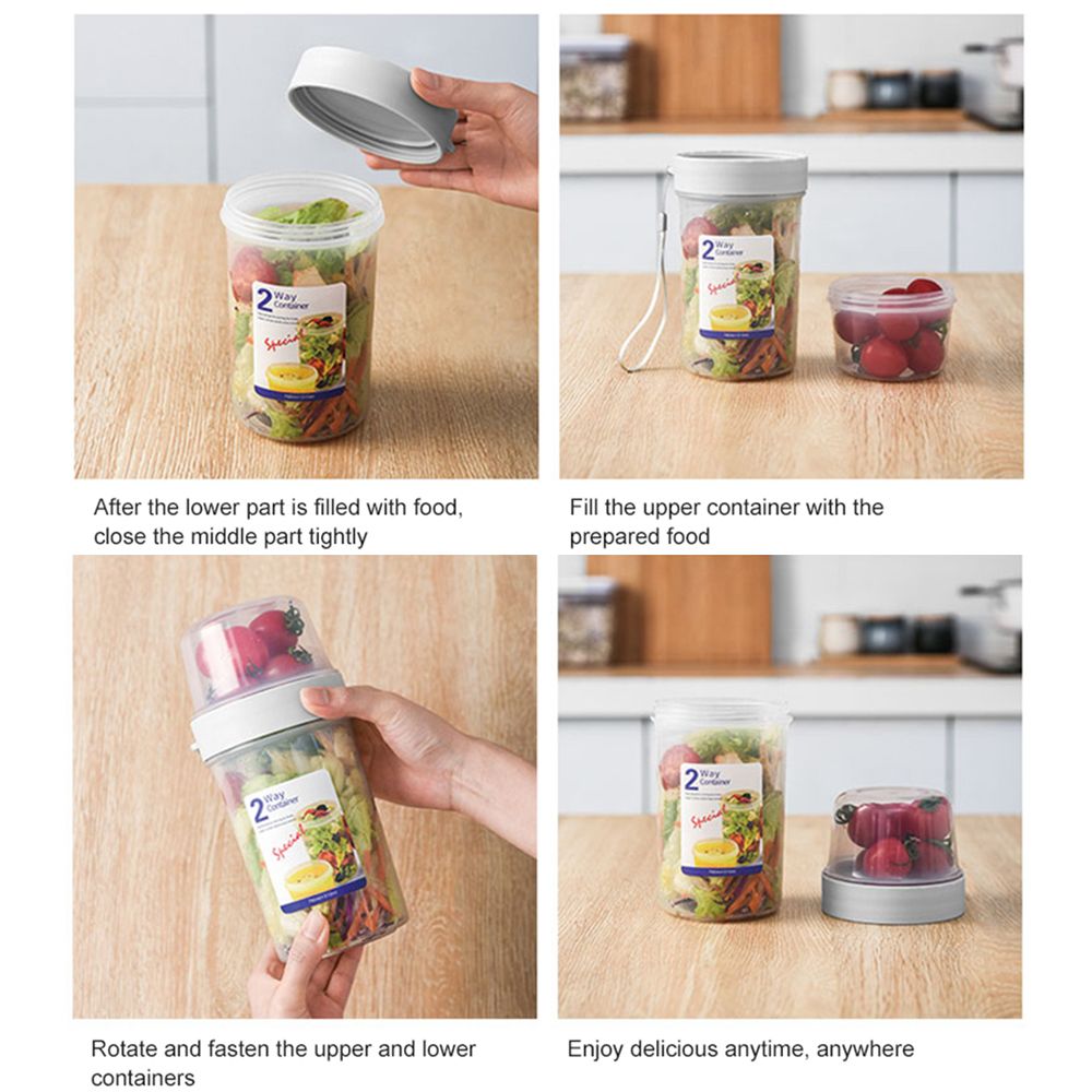 2 Lớp Tươi-Giữ Hộp Sữa Chua Hạ - đánh giá và giá Meal Prep Jar