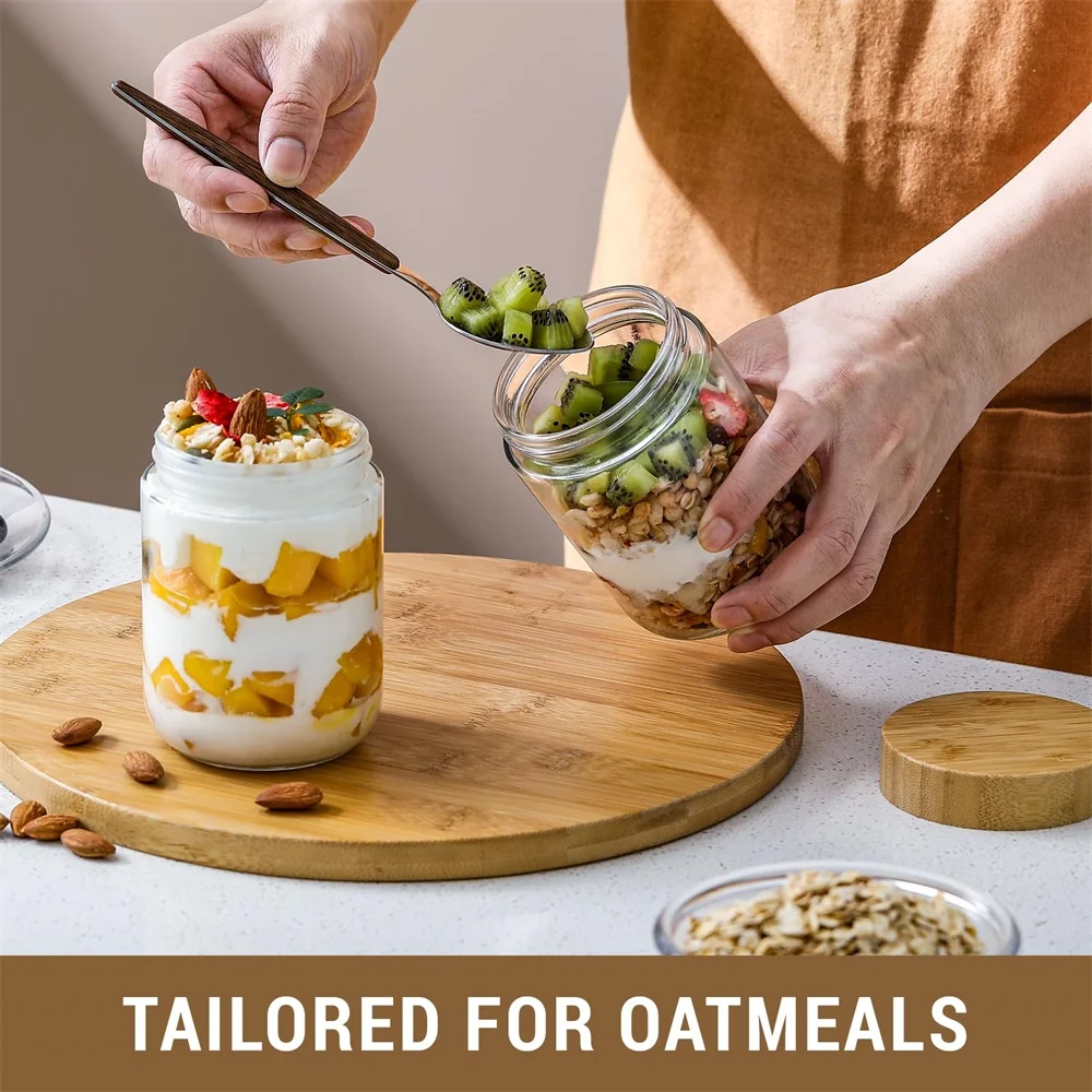 yes4 pack 16oz Overnight Oats  - đánh giá và giá Meal Prep Jars With Lids