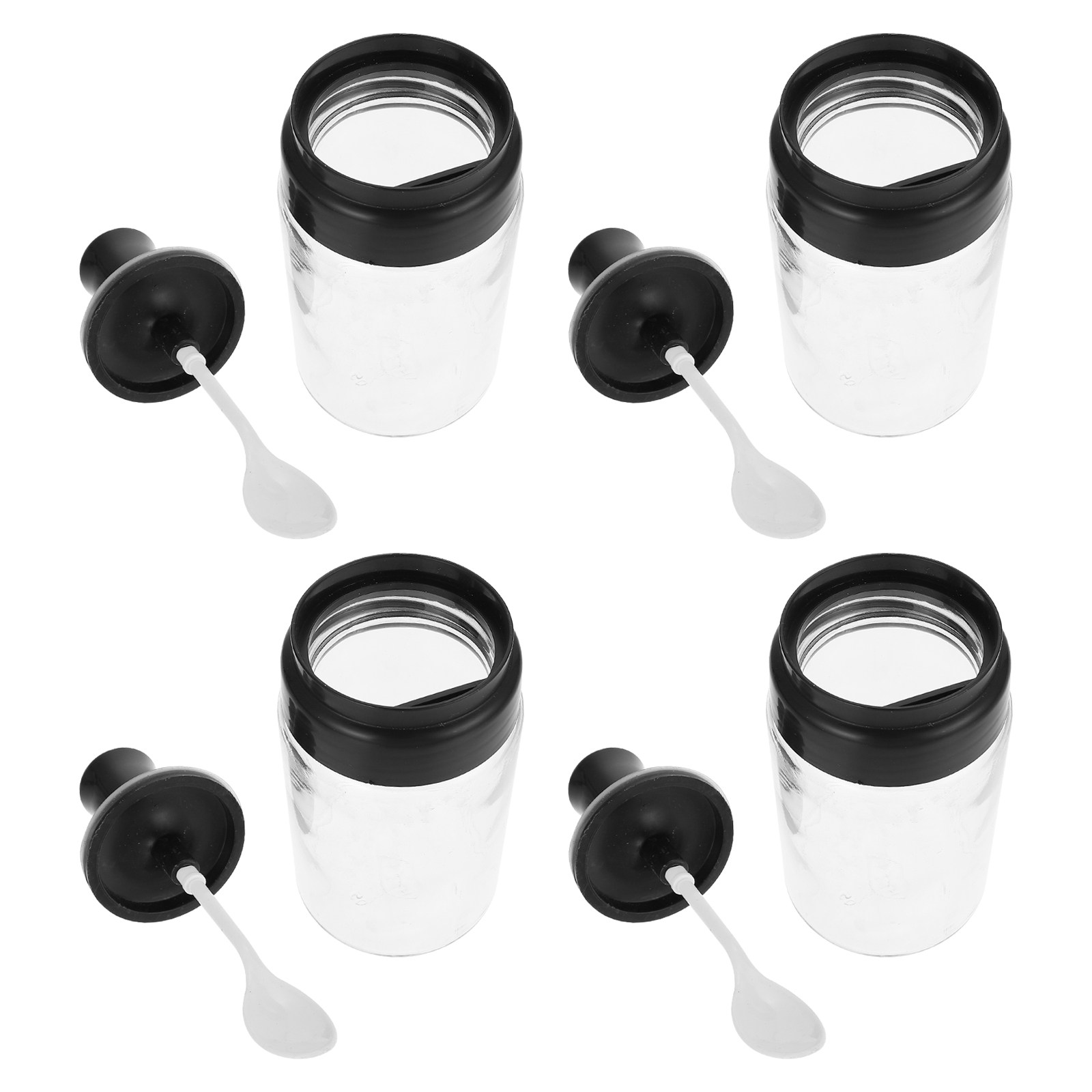 4Pcs Glass Spice Jar with Spoo - đánh giá và giá Meal Prep Jars With Lids
