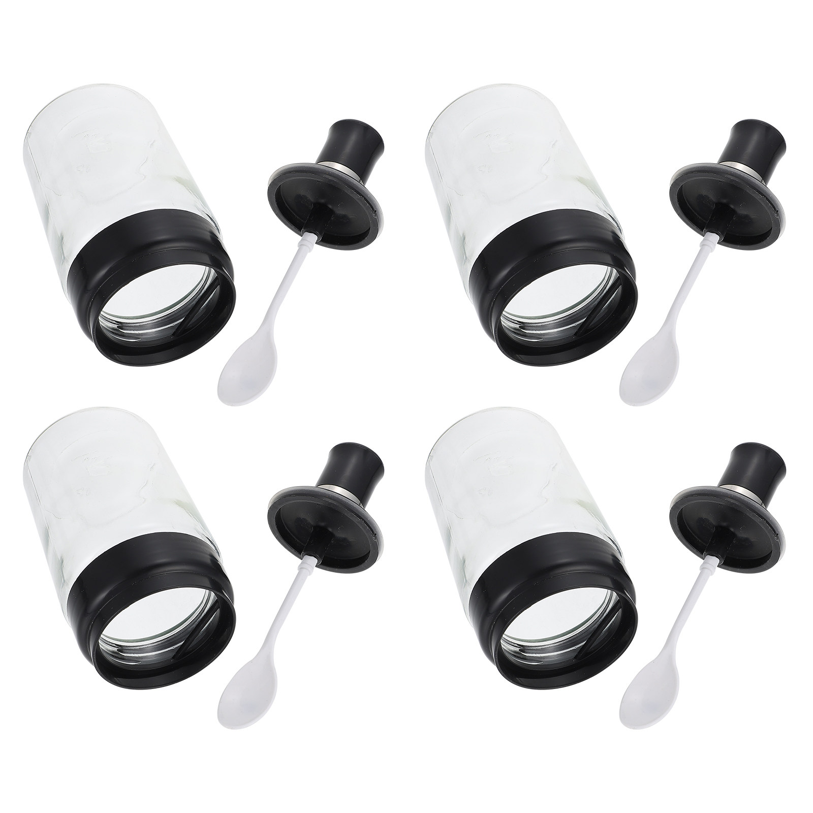 4Pcs Glass Spice Jar with Spoo - đánh giá và giá Meal Prep Jars With Lids