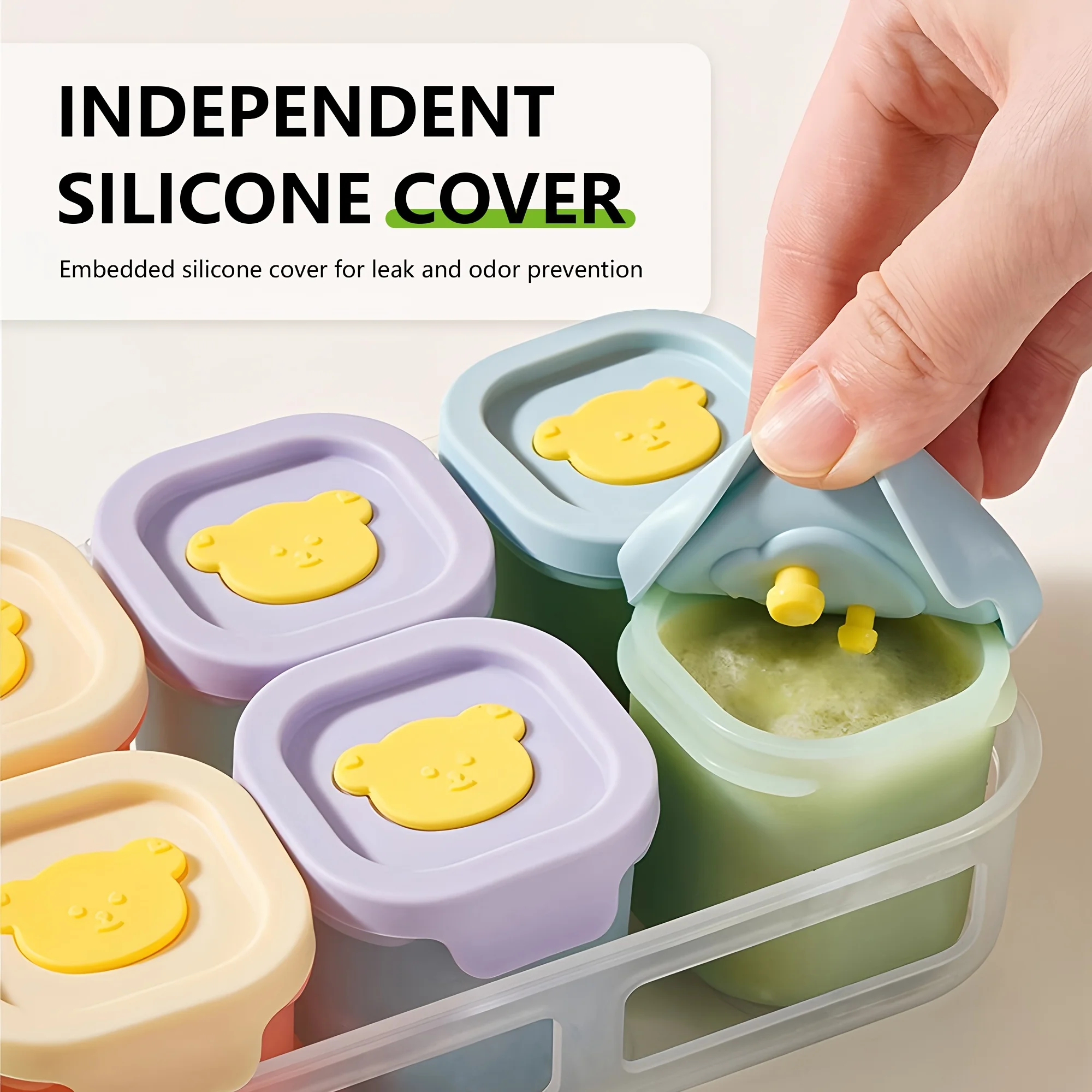 9pcs Silicone Food Storage Con - đánh giá và giá Meal Prep Jars With Lids