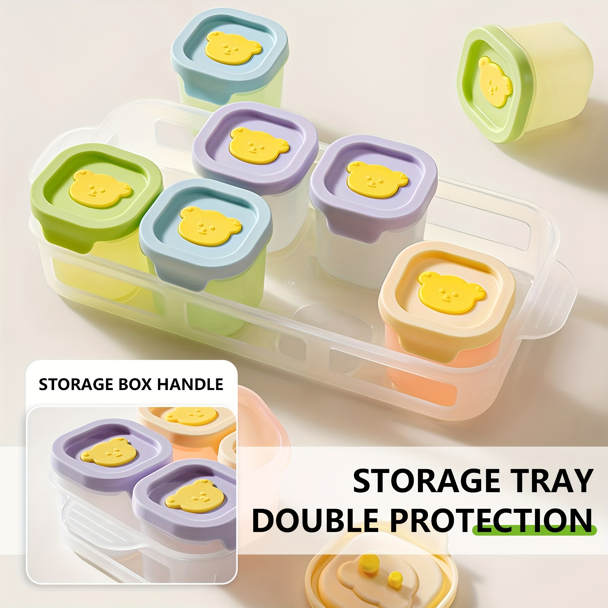 9pcs Silicone Food Storage Con - đánh giá và giá Meal Prep Jars With Lids