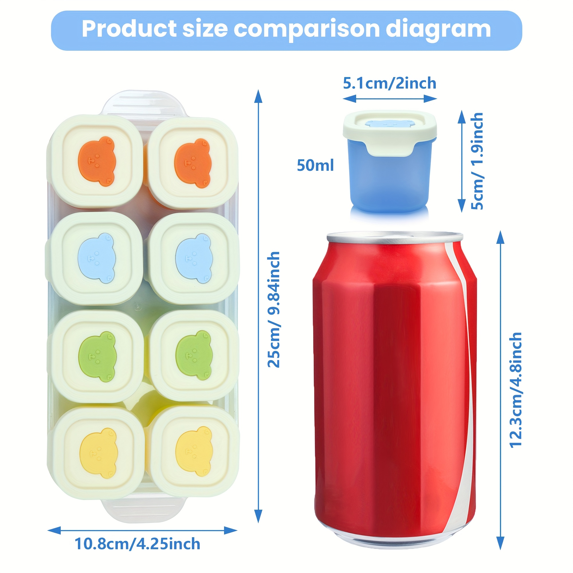 9pcs Silicone Food Storage Con - đánh giá và giá Meal Prep Jars With Lids